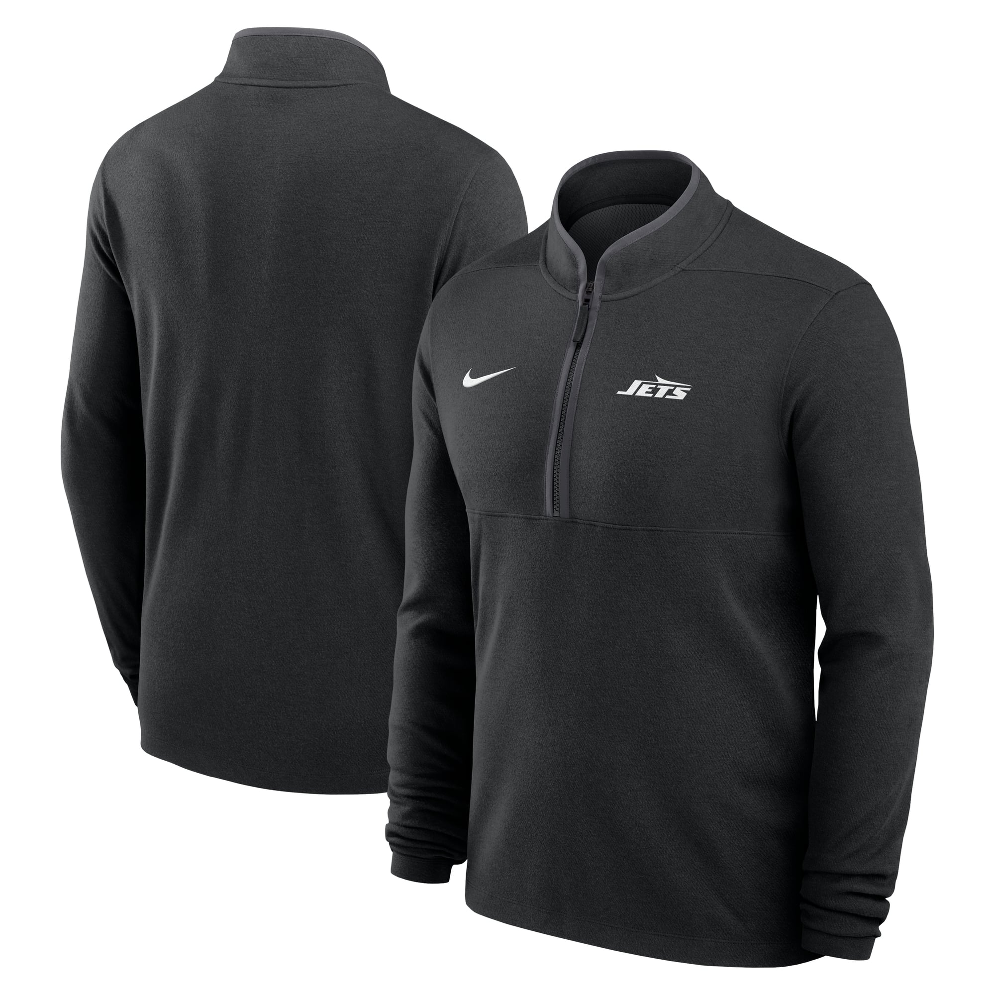 Men's Nike Black New York Jets Primetime Victory Dri-FIT Half-Zip Pullover